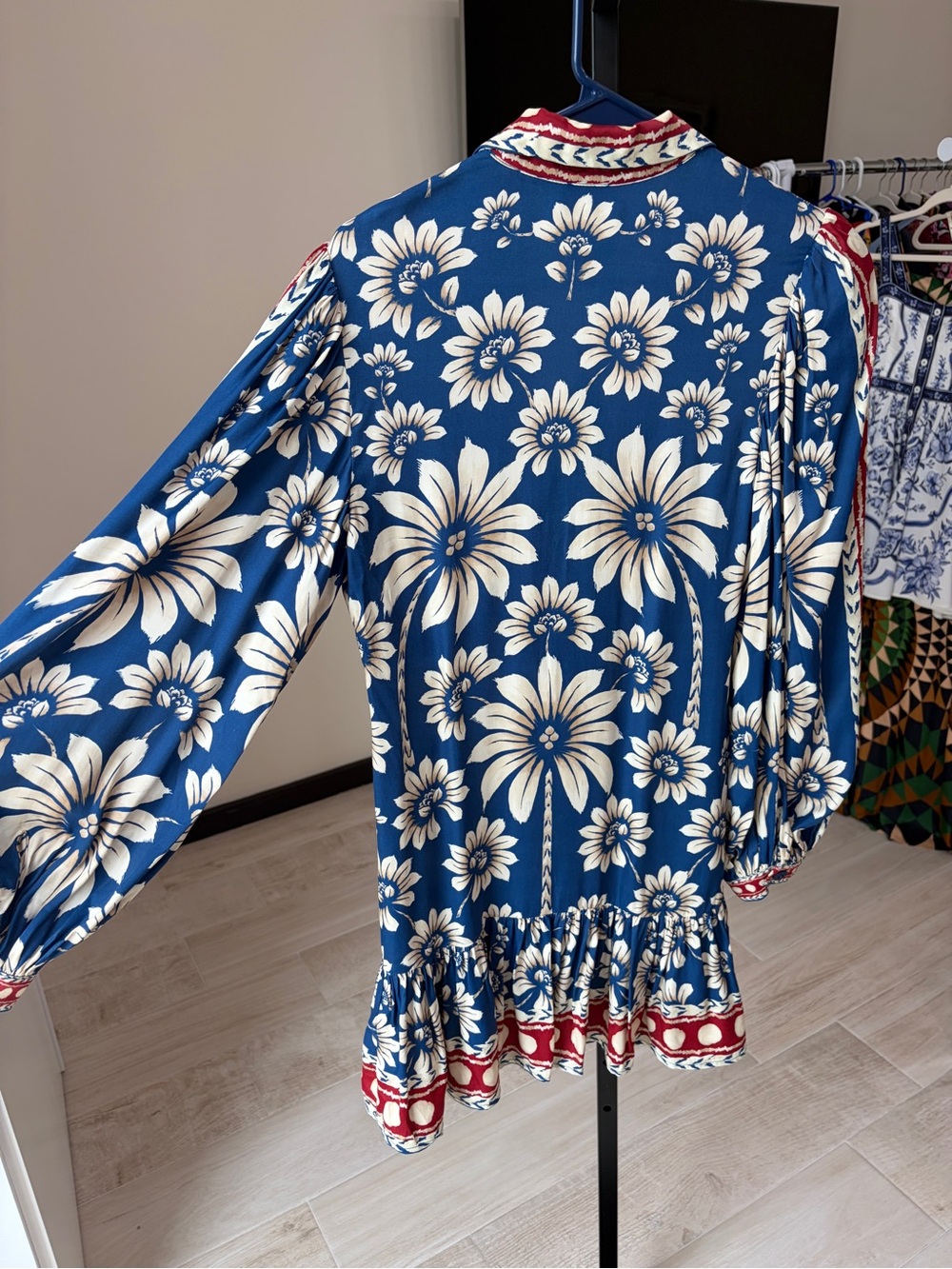 Farm Rio: Blue Luna Lenzing Ecovero Viscose Mini Dress - Picture 6 of 11